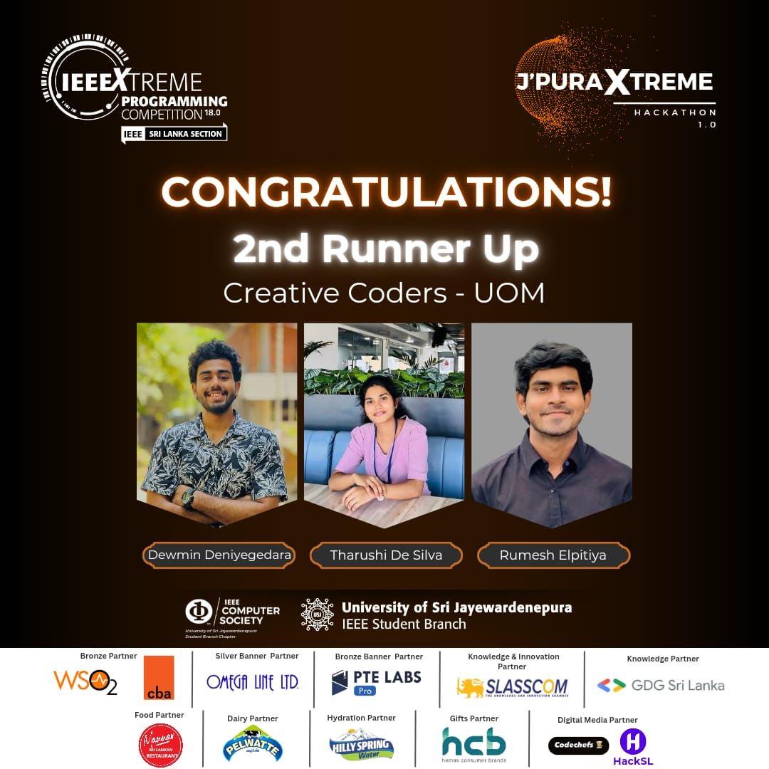 2nd Runner Up – J'PURAXTREME Hackathon 0.1 1
