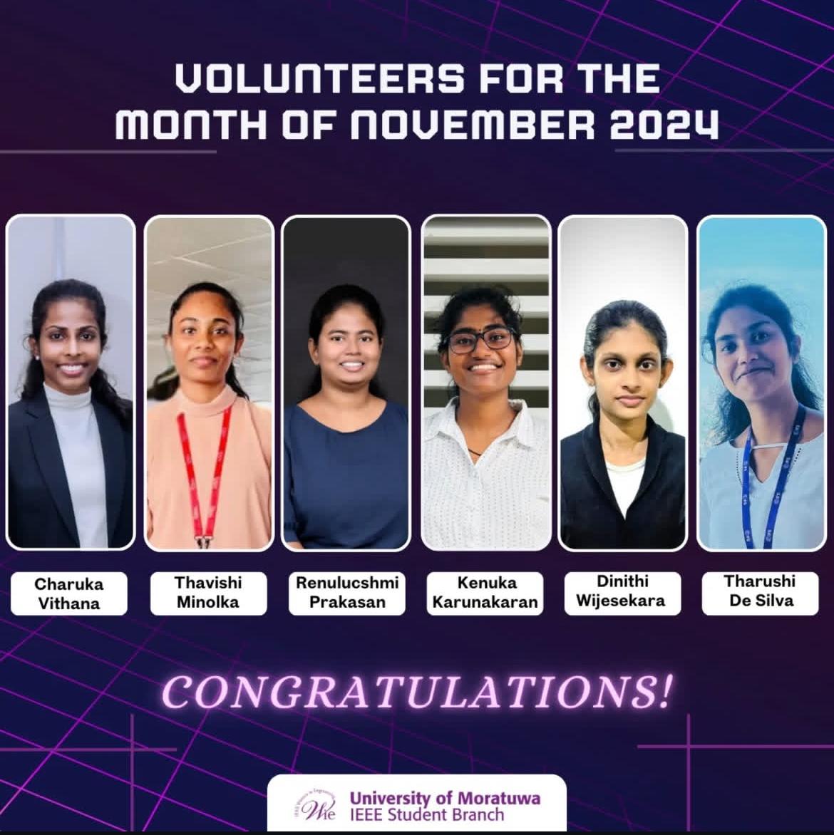 Outstanding Volunteer – IEEE WIE(November 2024) 1